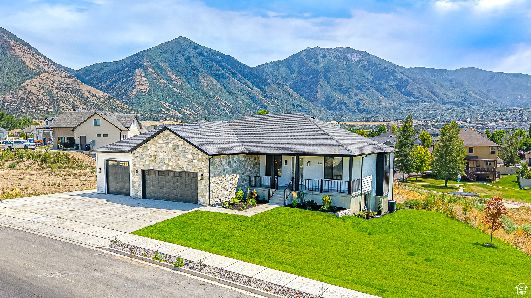 Be sure to check out the 3D Tour by clicking the link! This beautifully Upgraded Custom Home with Exceptional Features This thoughtfully designed home offers quality, comfort, and efficiency throughout. Built with a Zip panel wall system and Advantec subflooring, it ensures a solid, airtight, and waterproof structure. Blown-in insulation provides year-round comfort and quiet. Interior highlights include engineered oak floors, upgraded windows, custom walnut cabinetry with matching accents, and quartz countertops. The home features LED lighting, ceiling fans, WiFi extenders, a high-efficiency furnace, and a tankless water heater.The spacious master suite offers walk-in closets and a large shower. The fully finished basement includes a 2-bedroom accessory apartment with a separate entrance, plus additional storage and cold storage space. Exterior features include real stone siding, a private covered deck, RV parking, an oversized 3rd car garage, and a fully landscaped front yard. A perfect blend of style, functionality, and flexibility.