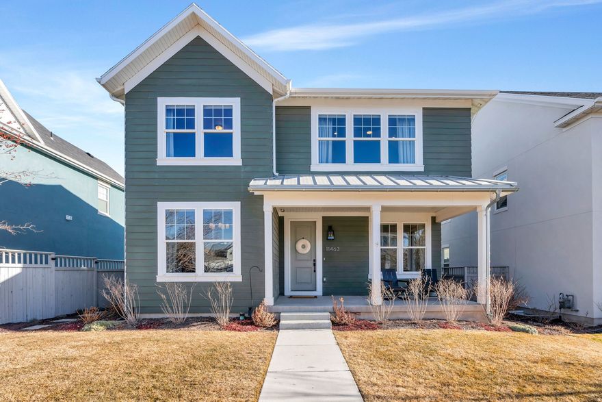 This beautiful Daybreak home is filled with abundant natural light via 2-story windows! The living room features soaring vaulted ceilings and excellent entertainment space while the kitchen includes a wraparound island, stainless steel appliances, a gas wall oven, chic lighting, and crisp white quartz countertops! Additionally, the great room accesses an inviting porch, ideal for hosting guests, BBQs and enjoying the large fully fenced yard. The primary suite is a true retreat, highlighted by a custom architectural feature wall and a spacious walk-in closet. The spa-inspired primary bath features a walk-in Euro shower, dual vanity with modern cabinetry and hardware, and quartz countertops. There are two additional spacious bedrooms upstairs and the basement includes a large family room and two additional bedrooms! Enjoy the unmatched Daybreak lifestyle with over 30 miles of walking and biking trails, and the convenience of being within walking distance to two neighborhood parks, offering soccer fields, pickleball courts, tennis courts, playgrounds and more! Schedule a showing and tour this exceptional home while it's available!