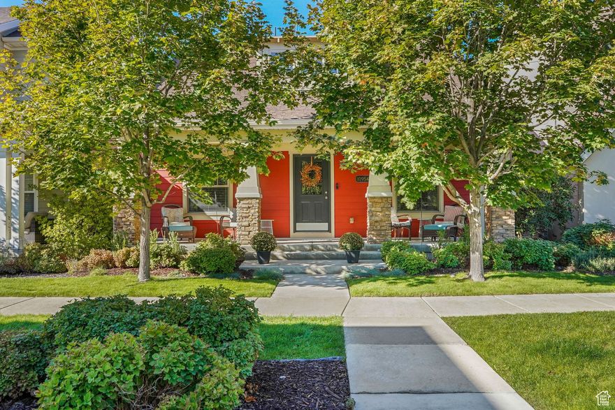 Welcome to Private & Picturesque Sunup Way!*Experience your bright & polished REMODELED kitchen, featuring quartz counters, DESIGNER backsplash, UPGRADED stainless steel rangehood, classic farmhouse sink, & NEW stainless appliances including induction cooktop*This OPEN PLAN features designer light fixtures, hardwood floors, fresh paint, & move-in ready condition*REMODELED primary suite includes built-in cabinets, walk-in closet, DESIGNER bathroom featuring double sinks, custom tile surround, & Toto toilet boasting heated seat, bidet, & water saver function*COMFORT & FUNCTION abound in the 100% FINISHED DOWNSTAIRS living space including stone fireplace, built-in shelves & bar, custom lighting, plus a French-door adorned flex room, & stairwell lighting*Adjourn the party to the RELAXING PRIVATE BACKYARD featuring NEW patio concrete pavers, planter zones, and gate to the rear alley*Enjoy WARM COMMUNITY VIBES & MINIMAL MAINTENANCE living on one of Daybreak's unique "shared community" green spaces*Other special features include, 2 primary bedrooms, NEW water heater, NEW water softener, & some UPDATED flooring. Come experience the Daybreak lifestyle including Oquirrh Lake Park, 50 miles of trails, pools & fitness, SoDa Row dining, Downtown Daybreak, concerts, Bees baseball, TRAX Red Line access, & tons of green spaces & parks nearby*Walkable to Eastlake Elementary School, Oquirrh Lake, & pool*Square footage figures are provided as a courtesy estimate only & were obtained from appraisal. Buyer is advised to obtain an independent measurement*THIS HOME IS A 10!