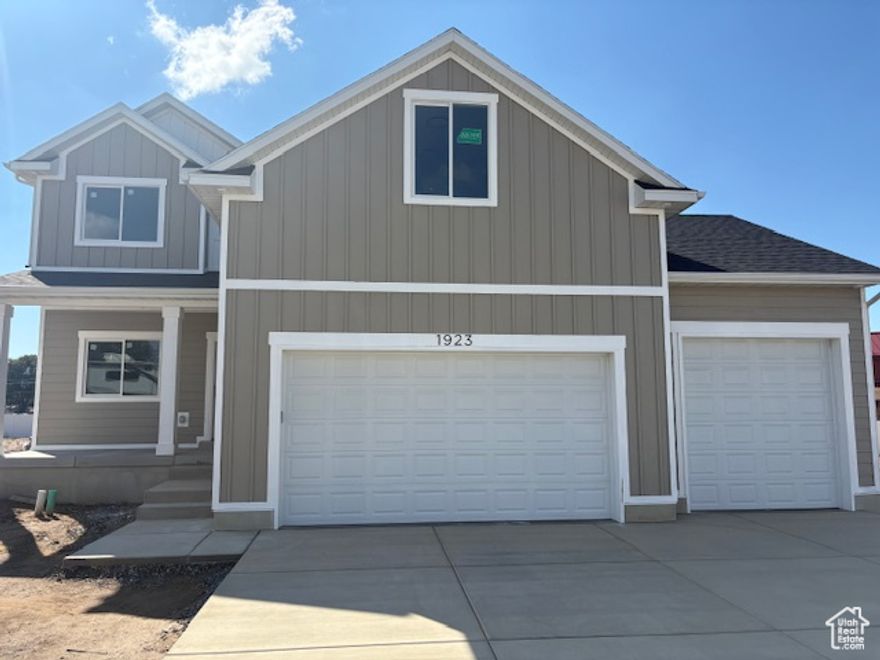 Modern two-story featuring Hardie board siding on all sides for long-lasting durability. Interior upgrades include custom soft-close cabinetry with knobs and pulls, stainless steel appliance package, and granite countertops throughout. Enjoy full tile bathrooms, laminate flooring, and two-tone paint. The spacious primary suite offers a separate garden tub and shower, plus a large walk-in closet. Cozy up by the gas log fireplace with mantle, and relax on the 12x12 patio. Extra deep 3-car garage provides plenty of storage. No HOA!! **Up to $10,000 in Preferred Lender Credit toward closing costs.**