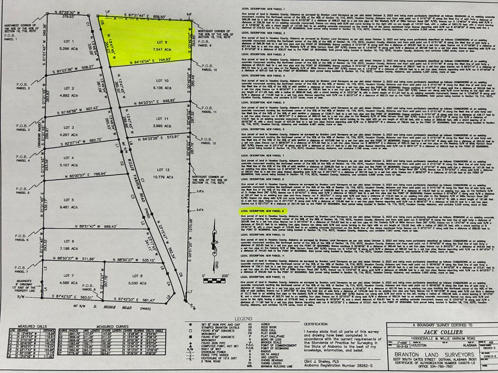 7.547+-ac Lot 9, Willie Varnum Rd, Cottonwood, Alabama image 3