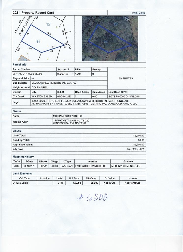 Briar Cliff Dr Lot 1 Blk D, Ozark, Alabama image 2