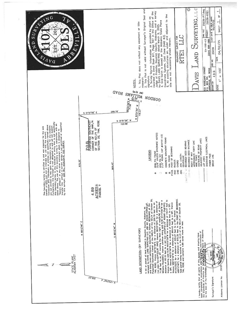 Lot # 7 Gordon Williams Road, Columbiaville, Alabama image 2