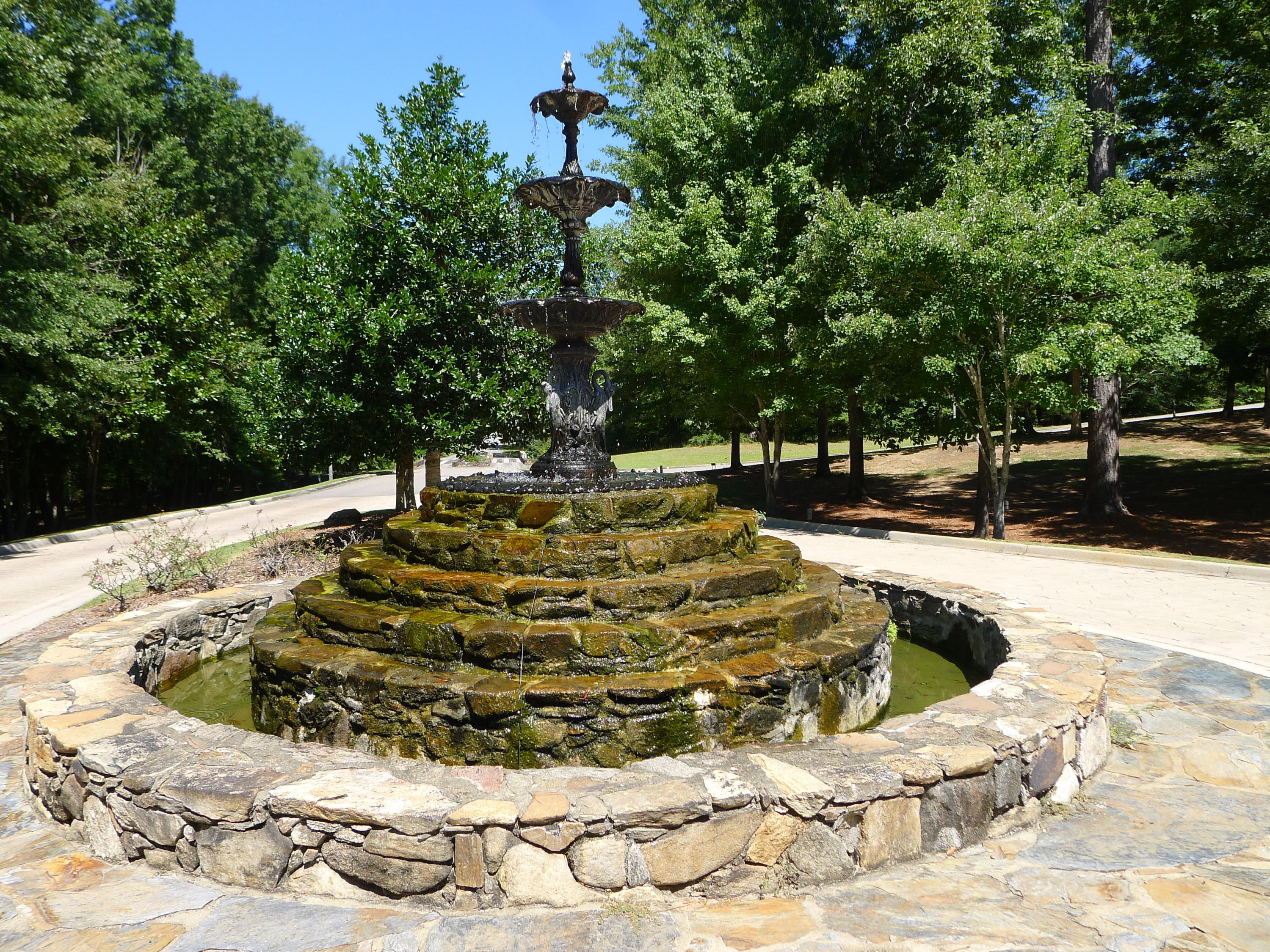 Iron Water Fountain at Entry