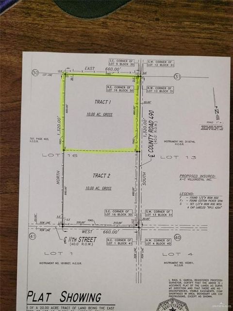 Vacant Land For Sale - 0000 S Jesus Flores Road<br/> Hargill, TX 78549