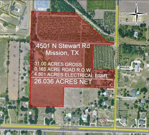 Vacant Land For Sale - 4501 N Stewart Road<br/> Palmhurst, TX 78573