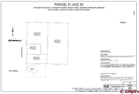 TBD 6th  (Lots 51A,B and 52) Street Ouray CO 81427