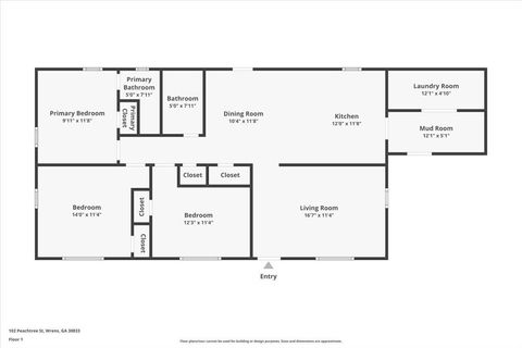 Tiny photo for 102 Peachtree Street, Wrens, GA 30833 (MLS # 546938)