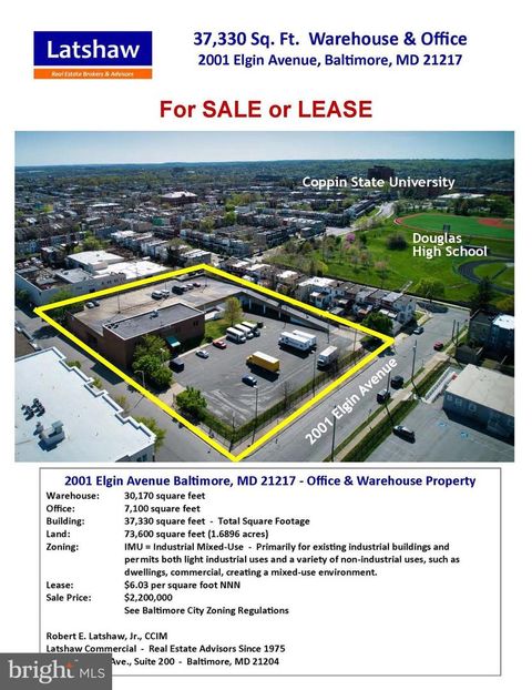 2001 Elgin Ave Baltimore MD 21217