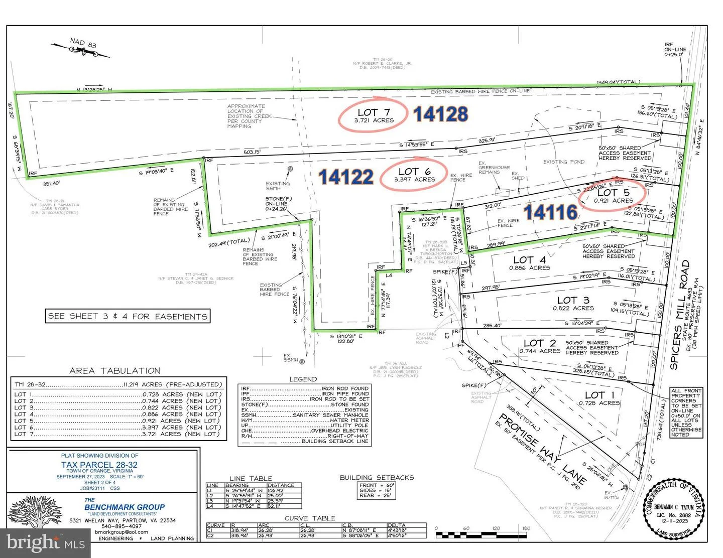 14116, 14122, 14128 Spicers Mill Rd. Rd
