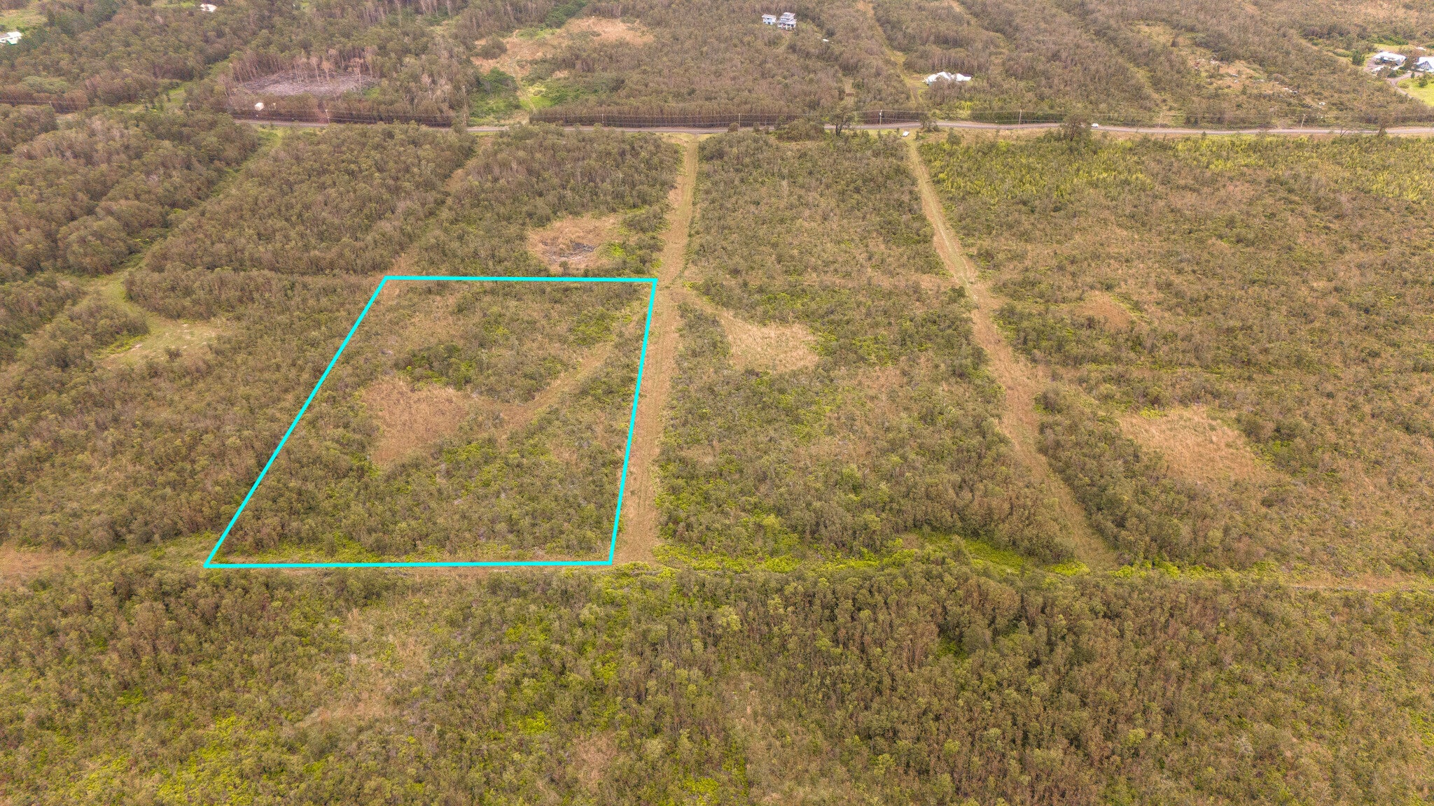 Backs up to State of Hawaii Land. Extra prep has been done to potential house site. Notice nature trails in between parcels.