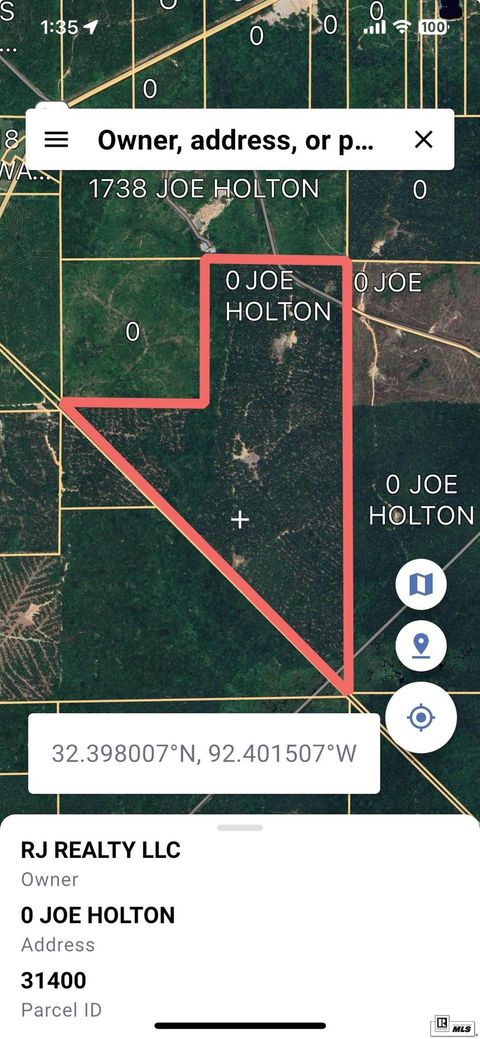 Vacant Land For Sale - 000 Joe Holton Road<br/> Eros, LA 71238