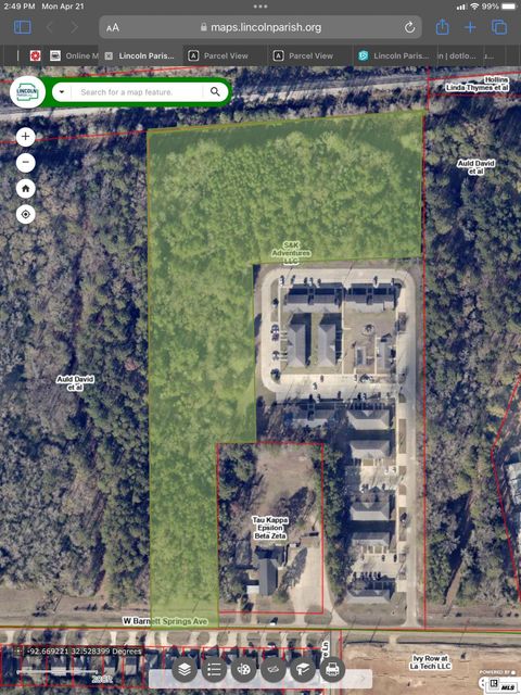 Vacant Land For Sale - 000 W Barnett Springs Road<br/> Ruston, LA 71270