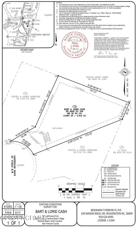 Tiny photo for 140 Lighthouse Drive, Carolina Beach, NC 28428 (MLS # 100520651)