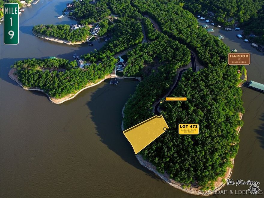 **Exquisite Lakefront Lot at Lake of the Ozarks – A Once-in-a-Lifetime Opportunity**

Introducing the finest lakefront lot at Lake of the Ozarks—now available for discerning buyers. Nestled within the prestigious, brand-new enclave of The Villages at Shawnee Bend, this exceptional property offers a prime location on the lake’s most coveted stretch of waterfront. 

Set on the 19 Mile Marker, within the exclusive new development, The Nineteen, this unparalleled lot boasts a contiguous limestone seawall and a view that captures the essence of lakefront living at its absolute best. The extraordinary main channel vista and an enviable position within this sought-after community elevate this property to the pinnacle of luxury.

This is the perfect canvas for your custom luxury estate, designed to your exacting specifications. The Villages at Shawnee Bend is a rare gem, offering access to an array of upscale amenities, including community water, central sewer, and fiber-optic internet, all provided via discreet underground infrastructure.

Build the lakefront masterpiece of your dreams and embrace the unrivaled beauty of Lake of the Ozarks.