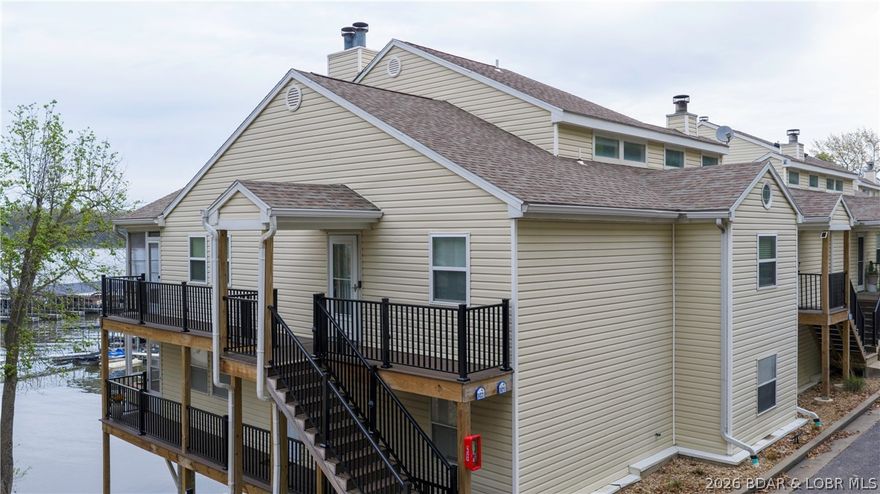 Enjoy lake front living at this multi-level and spacious 1,758 sf condo.  This 3 bedroom, 3 bathroom with a loft area comes Fully Furnished.  There's plenty of room to make this unit your permanent home, vacation home or rental investment.  Experience the LAKE LIFE from your deck with incredible main channel views and your own 12x32 boat slip (To Be Built). 
Breakwater Bay has all the amenities you need.  The HOA has made investments into the complex over the last 3 years which include; lower parking lot redone, retaining walls, staircases/handrails & deck walkways redone with Trex decking, new docks and more. Carport included and overflow parking directly outside the unit.  Excellent location in the heart of Osage Beach with many local restaurants and shopping just minutes away.