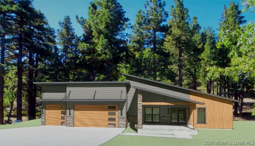 April 2026 completion new construction in the highly desirable Porto Cima community offering approximately 3,700 sq ft of beautifully finished living space. This 4 bedroom, 4.5 bath home features highly desirable main level living with a spacious primary suite, main level laundry, and an open concept kitchen, dining, and great room ideal for entertaining. The finished lower level includes a large family room with a walk-up wet bar and full-size refrigerator, creating the perfect space for gatherings. Two lower-level bedrooms feature private en suite baths, while an additional bedroom and full bath provide comfortable accommodations for guests. Spacious walk-in closets throughout and quality craftsmanship with modern finishes complete the home. The oversized 3-car garage provides plenty of room for vehicles, lake toys, golf carts, and additional storage. Seasonal lake views and access to Porto Cima amenities including community pool, pickleball courts, boat ramp, and community dock. Located in a golf cart friendly neighborhood with a location convenient to everything Lake of the Ozarks has to offer.