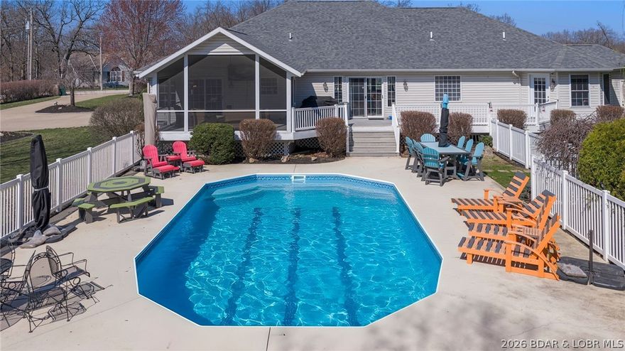 Are YOU looking for a beautiful large home on 3 acres that is not in an HOA? Are YOU looking for a home that has a private pool and a 1,998 sq ft detached 4+ car garage/workshop with RV hook up and adorable guest apartment? If so, YOU have found your dream home! This 5 bdr, 4.5 bth home offers over 5,000 sq ft.  The main level features two master suites, perfect for multi-generational living or guest privacy. Enjoy the bright & open kitchen/dining area with a gas stove, and large kitchen island. This flows right into the screened in porch overlooking the private heated in-ground pool, hot tub, and beautiful landscaping. The lower level is designed for entertaining with a large family room, full bar, game area or workout space, plus two additional non-conforming bedrooms. The guest apartment is attached to the RV garage/workshop and is set up like a 1 bdr apartment with full bath & kitchen. Conveniently located close to schools, grocery stores, the hospital, and Lake area attractions, yet offering peaceful privacy. This property truly combines space, luxury, and functionality in an unbeatable location. Call for a private showing today!