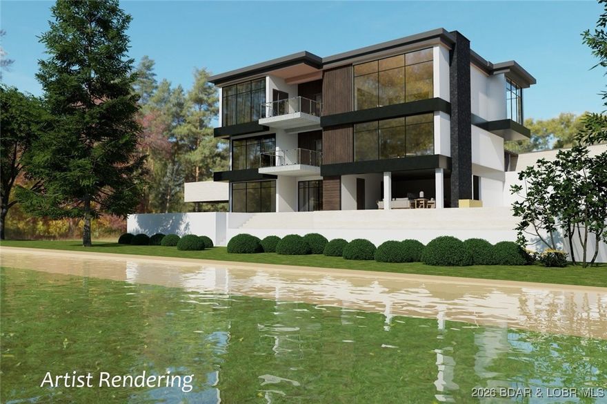 Presenting an exceptional custom built home opportunity at Lot 5 at Mistwood Moorings. This stunning Lakefront property features 4,500 square feet of finished living space, perfectly complemented by a luxurious 890 square feet of covered outdoor living area.  This Property is designed for entertaining, the outdoor space includes a full kitchen, bar, and fireplace.  Some of the Key Features are a Spacious Layout of five bedrooms, including three bedrooms with en-suite bathrooms, and a total of 4 full bathrooms and 2 half bathrooms (one on the top floor, one in the lower level/basement).  Some of the Premium Amenities include an in-ground pool with deck and a private elevator providing convenient access to all three floors of this outstanding custom built home by one of the Lake of the Ozarks leading and innovative Builders in the Area.  There is ample storage which includes a generous 530 square feet garage and an additional 530 square feet storage room in the lower level/basement.  You do not want to miss this opportunity with over the top amenities just waiting for you to put the finishing touches on your dream home at the Lake!  Call for more exciting details.