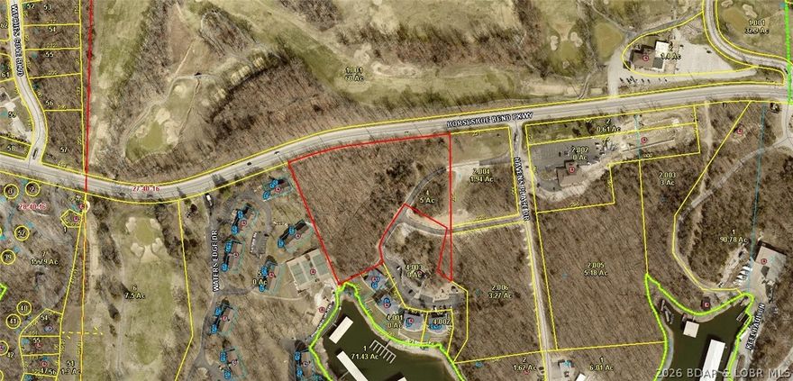 Prime 5-Acre Development Opportunity! This 5-acre parcel presents an exceptional opportunity for developers and investors. Currently “unlotted” and not yet zoned, the property offers flexibility for a wide range of potential uses. Ideally located next to the new Aquatic Center and directly across from the Cove Golf Course, it sits in the heart of one of the lake area’s most desirable growth corridors. A written agreement is in place between Vintage Landing and the seller regarding the small utility building located on the edge of the parcel. With close proximity to numerous restaurants, shopping, businesses, and recreational activities, this location combines visibility, accessibility, and high development potential—making it an attractive investment for residential, commercial, or mixed-use projects.