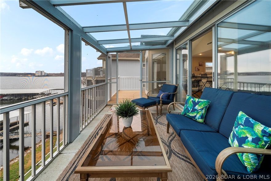 This stunning 3-bedroom, 3-bath top-floor condo at Regatta Bay comes fully turn-key and is move-in ready! Bonus - It's already operating as a successful nightly rental, making it an ideal choice for both personal use and investment. The open layout, vaulted ceilings, and abundant natural light create an inviting atmosphere, while the private deck showcases breathtaking views of the main channel at the 13 mile marker. It’s the perfect setting for morning coffee, evening sunsets, and everything in between. With a 12x30 boat slip and lift included, you can enjoy effortless access to lake life the moment you arrive. Located in one of the most desirable complexes at the Lake of the Ozarks, this condo offers comfort, convenience, and the luxury of worry-free ownership. If that wasn't enough - Regatta Bay has TWO swimming pools, tennis courts, and PICKLEBALL courts! Treat yourself to a lake getaway that truly has it all.