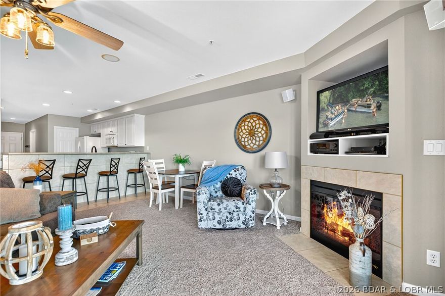 Lakefront living is easy to love in this beautifully positioned 3-bedroom, 2-bath Seascape condo in the heart of Osage Beach. The open-concept floor plan is filled with natural light and designed to capture the lake from the main living areas and private deck. Brand-new stainless steel appliances, modern finishes, and generous living space make this condo feel fresh and move-in ready.
A standout feature is the convenience — this unit is located just steps from the elevator, with zero-step access from the front door all the way to the dock. The property also includes a PWC slip and a 14x40 boat slip, making it ideal for full-time living, a weekend retreat, or an investment opportunity. Pre-listing inspection completed, plus a one-year home warranty included for added peace of mind.