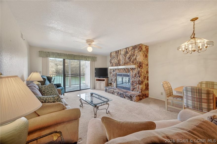 Prime Osage Beach Lakefront!

2BR, 2BA lakefront condo in the heart of Osage Beach overlooking the State Park. Ideal for a personal getaway or income-producing investment.

Sold furnished—ready for immediate use or rental income.

Includes TWO 10x28 boat slips—one with a 12,000 lb hoist. Keep one and rent the other for added income potential.

Located minutes from shopping, dining, and entertainment, yet tucked in a quiet cove on the Grand Glaize Arm—perfect for fishing, skiing, and cruising. Easy access to Lake of the Ozarks Shootout.

All-day shaded deck for comfortable outdoor living.

Amenities include:
2 pools, playground, BBQ pavilions, boat ramp, trailer parking, dog park, and game area.

Great location, strong rental potential, and rare dual-slip value. Don’t miss this opportunity!