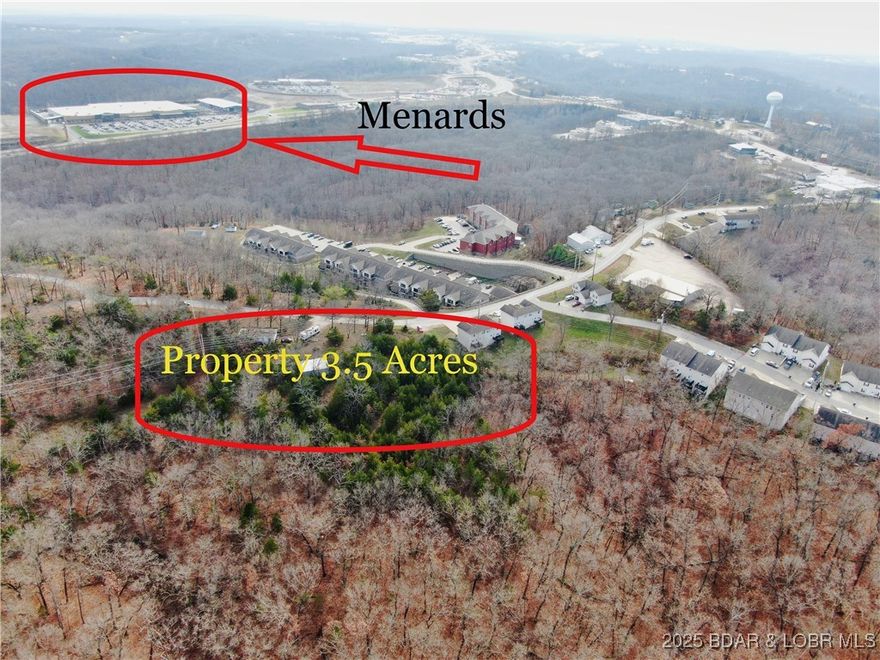 This 3.1-acre tract in the heart of Lake Ozark is the first stop for a new development.  Proven success nearby with multi-family units and apartments.  With the city's plans for the future, this may be the prime location to get your plans started.   Topography is gentle with water, sewer, electric and internet on site or nearby.  Don't miss out on this opportunity.