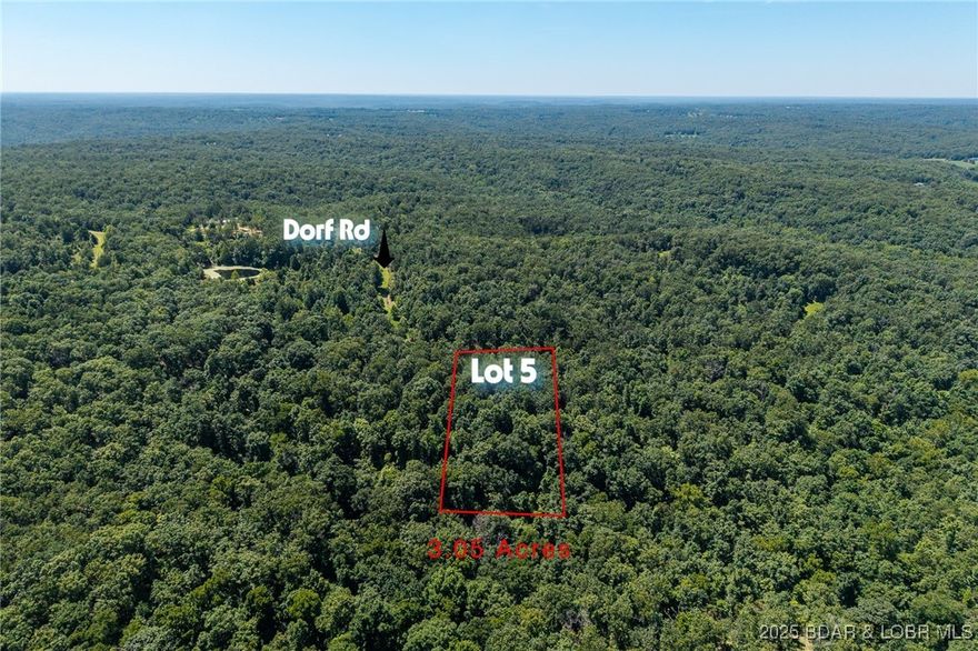 Excellent 3.05 acre tract (lot 5) located in Village of Forest Trails in Roach, MO off AA and super close to the Larry R. Gale public boat launch area. Many different parcels to choose from or add to increase acreage. Roads are in and underground electric is provided to each lot. Very private with the convenience of town just a few minutes away! Minimal rules and regs.