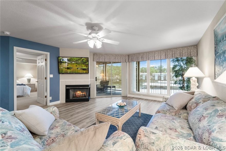 Walk-in level lakefront living in sought-after Bristol Bay! This beautifully maintained condo offers exceptional accessibility features, including widened primary bedroom and bathroom doorways for wheelchair access, lever-style entry door handle, and grab bars in the bathroom shower and around the toilet. Nestled in a peaceful, park-like setting, this condo combines serenity with convenience, offering easy access to both the unit and the dock. Outdoor storage is abundant with dedicated storage closets located at both the entry and on the lakeside deck. Located on popular Horseshoe Bend, you’re just minutes from premier golf courses including The Cove Golf Course designed by Robert Trent Jones Sr., The Ridge, and the Jack Nicklaus Signature Golf Course. Bristol Bay’s impeccably maintained grounds and beautifully landscaped surroundings create a welcoming atmosphere year-round. Included with the property are a 12x30 boat slip with lift, two PWC slips, and most furnishings—making this the perfect turnkey lake retreat. Start enjoying the lakefront lifestyle today!