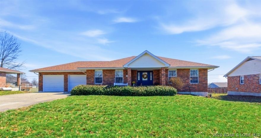 Welcome to 306 El Donna Ace in Eldon, MO! This stunning brick 2,648 sq ft home has been meticulously maintained and beautifully updated, offering the perfect blend of comfort, space, and style. Enjoy the ease of one-level living with a bright, open-concept layout featuring 3 bedrooms and 2.5 bathrooms, a charming formal entry, spacious living room, and a seamless flow into the dining area and kitchen—ideal for everyday living and entertaining. The main level also includes a convenient laundry room and half bath, while the generously sized primary suite offers a gorgeous walk-in shower and large walk-in closet. The fully finished lower level expands your living space with a large family room, two additional bedrooms, a full bathroom, and a spacious storage area. Step outside to a beautiful deck overlooking a level, fenced yard, perfect for relaxing or entertaining. Built in 2 car Garage with ample room for more storage. Situated on a quiet cul-de-sac street with minimal traffic, this home has been lovingly cared for and tastefully updated, making it truly move-in ready.