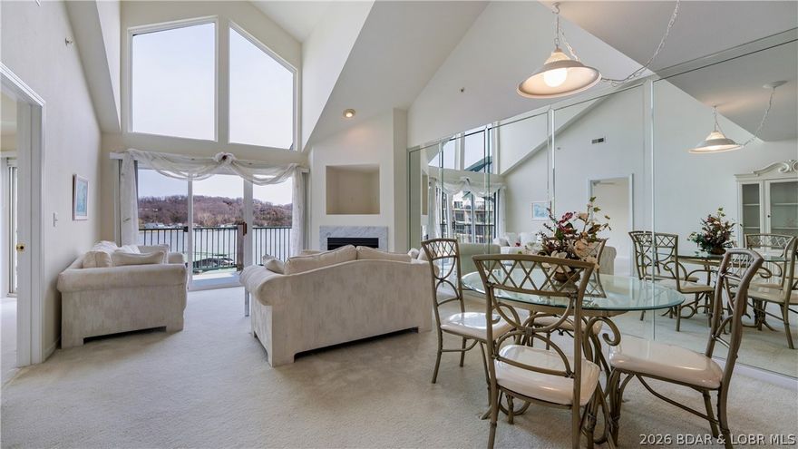 Discover this top-floor 3-bedroom, 3-bathroom condo with a spacious loft in Cedar Heights community. With a motivated seller, this is an incredible opportunity to own a standout unit at the Lake. Step inside and be greeted by floor-to-ceiling windows that flood the space with natural light and frame breathtaking panoramic views. The open layout offers plenty of room for gathering, relaxing, and enjoying the lake lifestyle. Just steps from your front door, you’ll find your boat slip conveniently located right in front of the building, making lake days effortless. The loft adds valuable extra living space—perfect for guests, a second living area, or a private retreat. Located in Camdenton on the 13 MM, this condo offers quick access to popular restaurants, golf courses, Ha Ha Tonka State Park, and all the best the Lake of the Ozarks has to offer. Whether you're seeking a full-time residence, vacation getaway, or investment property, this unit checks every box. A top-floor setting, stunning views, and unbeatable convenience—this is lake living at its finest. Schedule your appointment today! Highly sought after Garage available for additional $$.