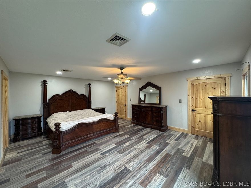 WOW! HOME, LAND, & SHOP ALERT! Escape to the peace & privacy of the countryside with this stunning 3-bedroom, 2.5-bath earth contact home that sets on 46.26 acres on a dead-end road which means very, little traffic.  The home features a gorgeous wood ceiling & an open floor plan with a functional fireplace in the open living area. The kitchen offers an extra-large pantry & flows into the main living area, while the engineered flooring adds durability & style. The primary bedroom includes a large walk-in closet, & 2 bathrooms have an onyx shower & vanities paired with hickory cabinetry, giving the home a high-end rustic touch. Outside, the property is just as impressive with over 2,000 feet of road frontage between Inlet Rd and Seals Rd, offering excellent access. Wildlife is abundant, with plenty of deer & turkey, making it ideal for hunters or nature lovers. A large shop with a concrete floor provides lots of room for equipment, hobbies, or storage. Inside the shop is a 2-bedroom, 1-bath apartment, creating an excellent opportunity for guest quarters or rental income.  Are you looking for acreage, privacy, & a home with unique character plus income potential?  Well, this is it!