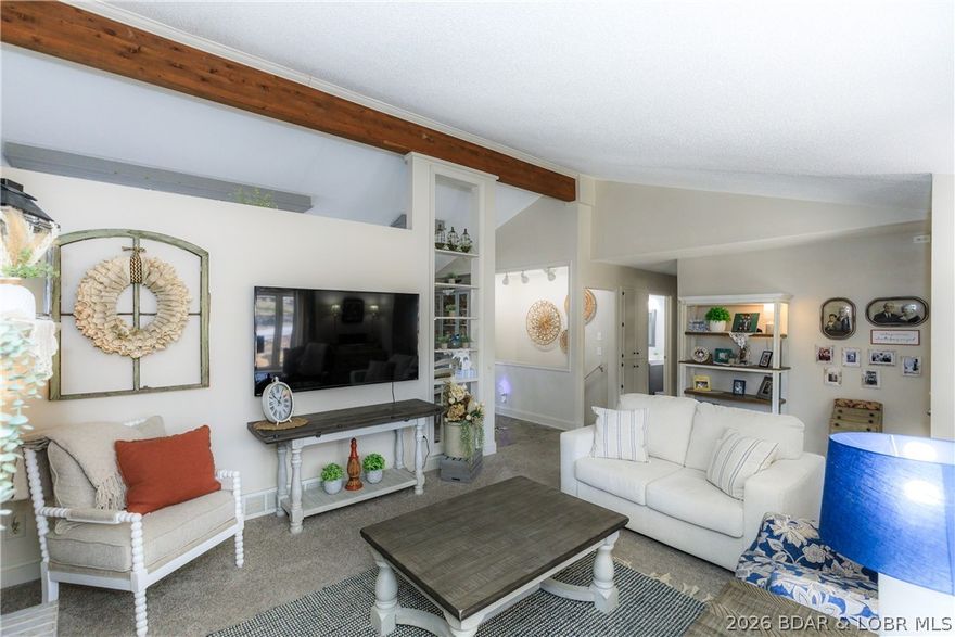 This Beautifully Updated 4-Bed, 3-Bath Home sits on Double Corner Lot & is located right in the Heart of Camdenton. Features a spacious 2,618 sq. ft. home brimming with modern upgrades & timeless charm. This property offers one level living comfort & an inviting layout for both comfort and functionality. Step outside to a large, private back deck—perfect for relaxing, hosting guests, or enjoying the peaceful surroundings. Attached two car garage adds convenience and practicality.The newly renovated basement adds flexible living space—perfect for a recreation room, secondary living space or home office with tons of storage! Enjoy the convenience of dual laundry areas, ideal for busy households. Recent updates include new carpet, fresh drywall, fully upgraded electrical, a new roof, & exterior paint—giving this home a move-in-ready appeal. Relax on the welcoming front porch wtih a cup of coffee in this frienldy neighborhood. With easy access to Highway 54, you’ll love the central location just minutes from schools, shopping, & all that Camdenton has to offer. This home blends modern upgrades with small-town charm—a must-see!