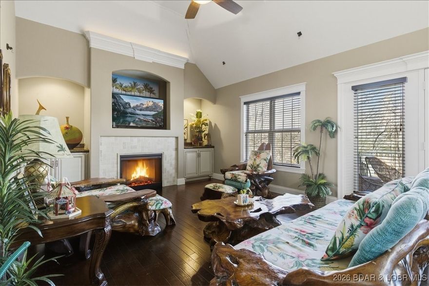 Spacious Updated Home on Nearly 3 Acres in Prime Location! This well-built and beautifully maintained 6-bedroom, 4.5-bath home is ideally located just minutes from Osage Beach and Camdenton. The main level features an open-concept kitchen and living area highlighted by an electric fireplace, creating a warm and inviting space for everyday living and entertaining. Also on the main level are a private master en-suite, two guest bedrooms, an additional full bath, a dedicated dining room, and a convenient laundry area. Step outside to enjoy the concrete deck, perfect for relaxing or hosting guests. The lower level offers exceptional flexibility with a second master en-suite, two additional bedrooms connected by a Jack-and-Jill bathroom, a half bath, and a second living area—ideal for guests or multi-generational living. A composite deck extends the living space outdoors, and a built-in safe room adds peace of mind. Situated on 1.75 acres, this property also includes an adjoining nearly 1-acre lot offering endless possibilities for expansion or investment. A rare opportunity to own a spacious, move-in-ready home in a highly desirable location.