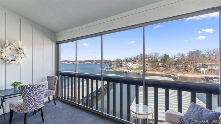 Experience the ultimate lake lifestyle at Heron Bay, a premier top-floor penthouse with amazing lake views.  Nestled in the heart of Osage Beach at the 21-mile marker. This stunning 1-bedroom, 1-bathroom retreat offers the perfect blend of privacy and comfort, featuring vaulted ceilings and elevated views that only a top-floor unit can provide. Fully furnished and completely turn-key, this condo is ready for immediate enjoyment or as a high-demand, income-producing rental property. Boaters will appreciate the included 10x24 boat slip, offering seamless access to the Main Channel. The location is unbeatable, putting you minutes away from the Lake’s most iconic destinations. Enjoy world-class lakeside dining at favorites like Dog Days Bar & Grill, Backwater Jacks, and Pappo’s Pizzeria, or spend the afternoon shopping at the nearby Osage Beach Outlet. For the adventurer, the scenic trails of Ha Ha Tonka State Park just a short drive away. With an on-site lakeside pool and proximity to championship golf courses and Margaritaville Resort, this condo represents a versatile investment opportunity in the Lake of the Ozarks' most sought-after corridor.