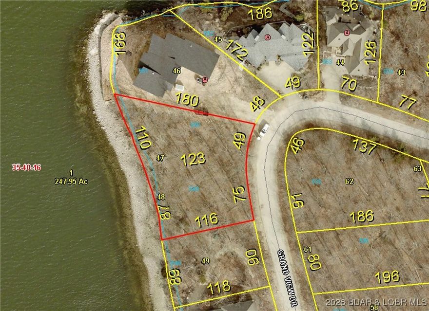 These two lots, located in the beautiful Eagles Cove subdivision, offer an incredible 197 feet of lakefront! Sitting in a peaceful cove at MM13, the property gives you stunning lake views and direct water access—perfect for enjoying all that the Lake of the Ozarks has to offer. The neighborhood comes with great amenities like a clubhouse, pool, tennis courts, and a boat ramp. Plus, utilities like water, sewer, electricity, and high-speed internet are already available, making it easy to start building. Whether you're planning a vacation getaway or your forever home, this spot has everything you need to create your perfect lakefront retreat. Don’t miss this rare opportunity—your lakeside dream starts here!