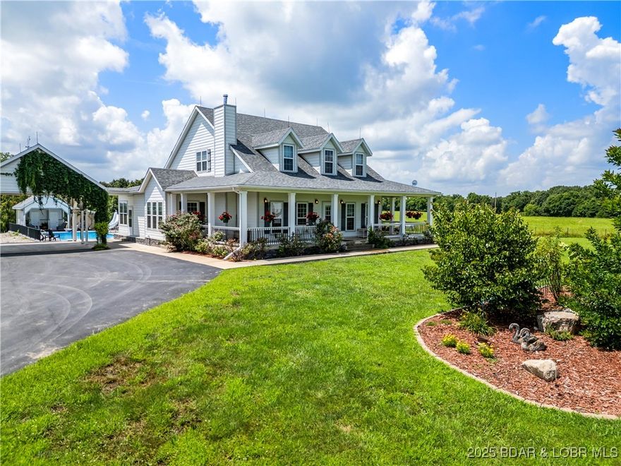 Discover the perfect blend of luxury,space,& rural charm on 67.37 acres,truly a hunter’s paradise & private retreat.This exceptional property features a stunning modern farmhouse built in 2018,offering 4 spacious bedrooms & 4 full bathrooms. A wide wrap-around porch invites you to relax and take in sweeping views of the surrounding landscape.The home showcases comfort & functionality with two primary suites, high-end finishes, a commercial-grade kitchen with an oversized pantry ideal for entertaining, a beautiful library with custom built-in shelving. Step outside to your own private oasis with an in-ground saltwater pool, complete with a poolside shower, bathroom, additional storage, perfect for summer enjoyment. The property also includes a large climate-controlled shop with a vehicle lift. A second home offers 3 bedrooms, 2 bathrooms, an unfinished basement, providing excellent guest or rental potential.Two fenced fields are ready for livestock,adding to the property’s versatility.Whether you’re seeking a private family estate, recreational getaway,or investment opportunity, this one-of-a-kind property truly delivers. Pre-approval or proof of funds required for all showings.