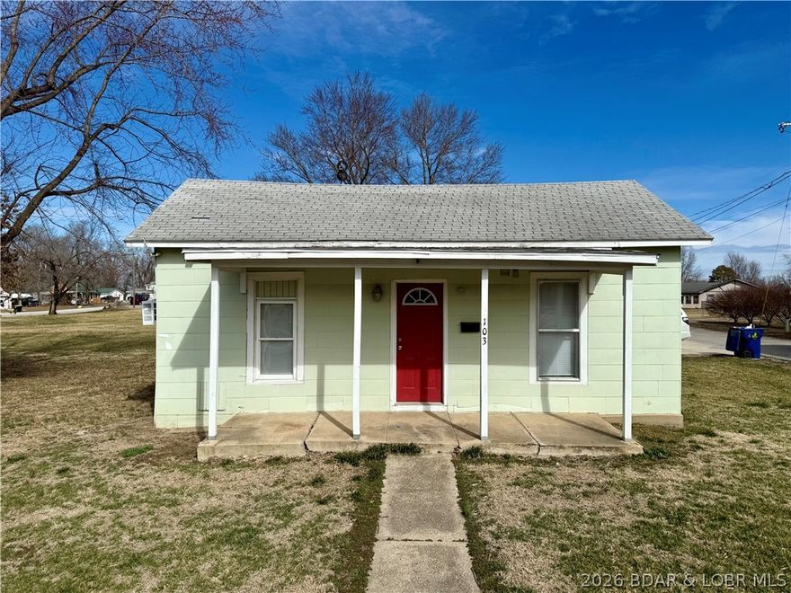 Great location and affordable 2 bedroom, 1 bath home in Versailles near the Rock Island Trail! Situated on a corner lot with a very large backyard, this property offers great potential for a buyer looking for a small home with room to make it their own. Home is ready to move in with option of making some cosmetic changes and updates. Stove and refrigerator are included and home is on public water and sewer. Ideal location in Versailles, Missouri close to Walmart, restaurants and Jefferson City. Great opportunity for an investor looking for rental income or someone looking for a small home. Come take a look today.