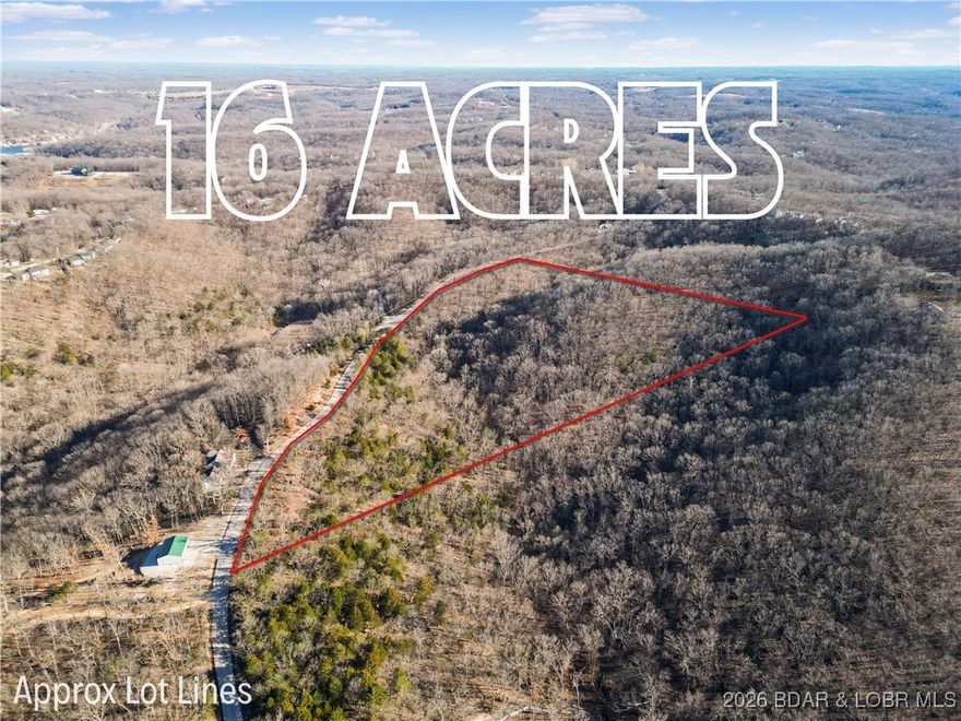 Prime 16± Acres in the Heart of Lake of the Ozarks in Linn Creek, MO
Discover the perfect canvas for your dream estate with this 16± acre, ideally located just off Twin Valley Loop. With paved road access all the way to the property and 1,691 of road frontage, this tract offers easy access, excellent visibility, and endless potential.
Situated centrally within the Lake of the Ozarks, you’ll be just minutes from many of the area’s most popular restaurants, entertainment venues, and lake attractions—giving you the best of privacy and convenience. Whether you envision a private estate, family compound, or future development opportunity, this property provides the space and flexibility to bring your vision to life.
The land’s makes building straightforward and cost-effective, while the surrounding area offers the peaceful feel of the countryside without sacrificing proximity to the lake’s hot spots. Best of all, this property is reasonably priced for its size, location, and accessibility—making it a rare find in today’s market.