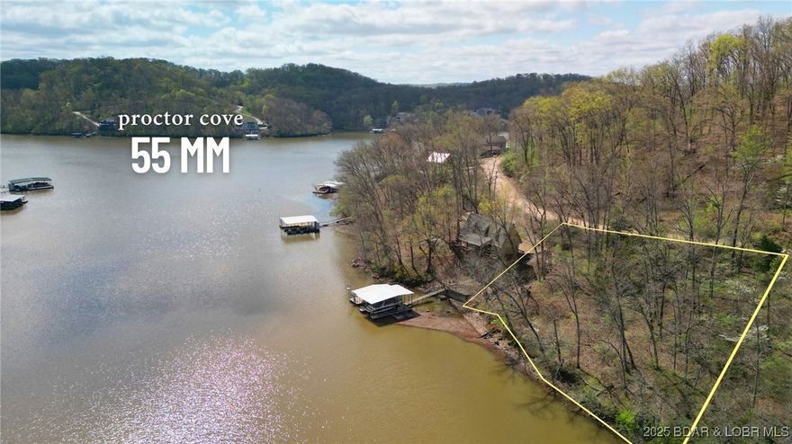 Are you ready to build your dream lake home? This prime piece of lakefront in Proctor Cove at the 55 MM offers
160 feet of shoreline with the perfect blend of cove protection and open views—ideal for swimming, relaxing,
and soaking up the lake lifestyle. Located on the West Side, you’ll enjoy a quieter atmosphere while still being
close to top restaurants, marinas, and lakefront hotspots. Lakefront lots with this combination of frontage,
location, view and price are rare—don’t miss this opportunity.