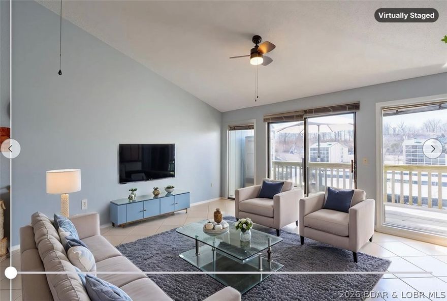 ALL OFFERS WILL BE CONSIDERED!12x24 Boat slip is included.  Super cute TOP FLOOR UNIT WITH BOAT SLIP! Best deal at Southwood Shores! This is a great starter place at the Lake of the Ozarks that won't break the bank! Unit has vaulted ceiling, new furnace and A/C comes with FURNITURE including a pull out sofa in the living room for additional sleeping! Stackable washer and dryer and all appliances are included! Southwood Shores has many amenities including indoor/outdoor pools, basketball court, a hot tub, a swim dock, a playground, and nicely gated. At the Osage 12 mile marker of Lake of the Ozarks, this is the perfect location by land and water close to shopping, dining and lake fun. Unit is only one flight up from parking!  Don't wait, make this charmer your very own!