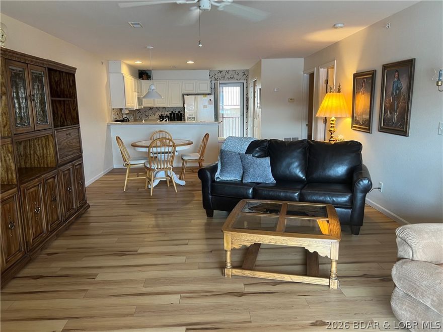 This 2-bedroom, 2-bath waterfront condo offers lake view & the perfect blend of comfort, convenience, and lake lifestyle living. Featuring an open-concept floor plan, this inviting condo is ideal for relaxing weekends, full-time living, or a vacation retreat or nightly rentals. The primary en-suite has a walk-in closet with a sliding glass door allowing access to the deck, 2nd bedroom connects to a full bath w/shower.

MORE PHOTOS TO COME - For video and more photos of complex, go to: Clearwater Condominiums at Lake of the Ozarks _ COA in Camdenton, MO  or  https://www.youtube.com/watch?v=ARrOifkM4T0&t=99s
The master bedroom offers lake views, ample closet space, and a private bath, while the second bedroom and full guest bath provide plenty of room for guests. Included with the property is a private garage with loft for secure parking and extra storage, along with a boat slip so you can spend your days enjoying everything lake life has to offer.

Located in a desirable waterfront community, this condo is truly move-in ready and designed for effortless lake living for a weekend retreat, investment opportunity, or your own slice of paradise on the water, and checks a lot boxes.