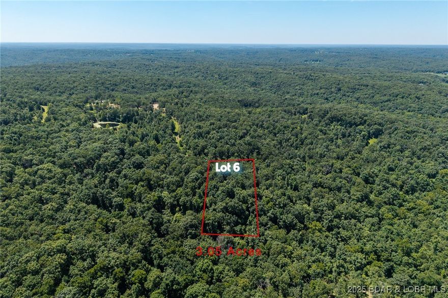 Excellent 3.05 acre tract (lot 6) located in Village of Forest Trails in Roach, MO off AA and super close to the Larry R. Gale public boat launch area. Many different parcels to choose from or add to increase acreage. Roads are in and underground electric is provided to each lot. Very private with the convenience of town just a few minutes away! Minimal rules and regs.