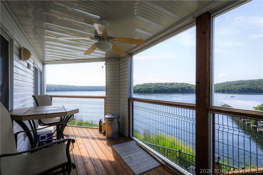 Lake days just got EASIER — walk straight from your deck to your boat slip in minutes!!! This first-floor 3 bed, 2 bath condo located in the State Park area offers easy access, comfort, and a true lake lifestyle. Featuring durable LVP flooring, stainless steel appliances, screened in porch and being sold fully furnished. It’s completely turn-key and ready to enjoy or rent from day one. The walk-out deck provides effortless access to your included 10x24 boat slip, making lake days simple and convenient. Need more space? An additional 12x30 slip and even a rare 2-car garage are available for purchase. The community is loaded with amenities including walking trails, playground, clubhouse, pool, fitness center, golf cart friendly paths, expansive trailer parking, plus on-site property management and maintenance staff. Short-term rentals are allowed, offering excellent potential as an investment, vacation rental, or private retreat. Whether you’re boating, relaxing, or generating income, this condo checks all the boxes. Come for the astmophere, Relax with friends and Faimly and Forever enjoy the State Park View with amazing sunsets that will never change.