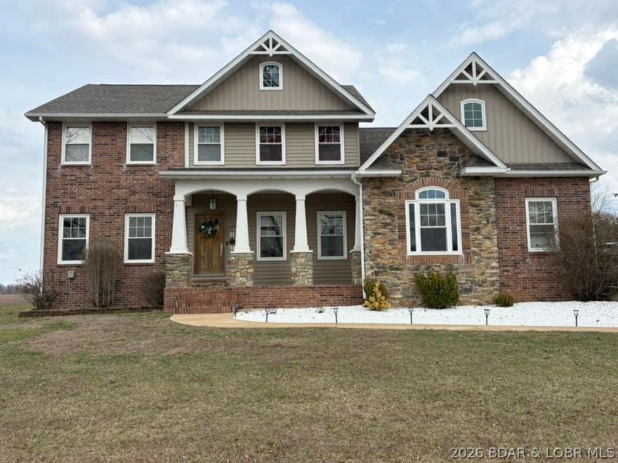 Welcome to this stunning, nearly 4,000 sqft home offering space, function, and serious wow factor in EVERY room. With 4 bedrooms, 4.5 baths, and a HUGE upstairs family room this property was designed for luxury, comfort, privacy, and entertaining. Inside you'll find generously sized bedrooms, each with walk in closets and access to bathrooms. Including a convenient Jack and Jill setup. A dedicated office provides the perfect work from home space, while the large upstairs living area gives you flexibility for a second family room, media room, or a nice open space for hobbies or kids. 
Step outside to a massive back deck built for entertaining, or quiet summer night cookouts. The finshed, oversized garage areas provide two car spaces, a work bench area, and plenty of room for storage and hobbies. 
This long blacktop driveway and highway frontage to highway 133 provides easy access to Fort Leonard Wood, less than 20 minutes away. 
This is a home you truly have to experience in person to appreciate the space, craftmanship, and layout of the gorgeous, luxurious home. If you've been waiting for something exceptional in Crocker, Welcome Home.