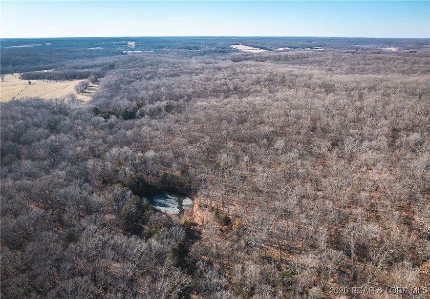 This premier 174.32 surveyed acre recreational and hunting tract is located in Edwards, Missouri, between Lake of the Ozarks and Truman Lake. This tract will naturally hunt exceptionally well, the property features gently rolling terrain covered in mature hardwood timber that creates ideal habitat. The land is loaded with sign, including rubs, scrapes, and consistent turkey activity throughout. Multiple seasonal creeks and a small, clear-water pond provide dependable water sources, helping hold wildlife year-round. Natural clearings offer excellent potential for food plots, and thick bedding areas can be created where you want them to be. An extensive interior trail system allows easy access to stand locations and efficient travel across the entire tract. The property also includes an older 2-bed, 1-bath home with a working well and septic system—ideal for a hunting camp or weekend retreat with some TLC. Located near two of Missouri’s premier lakes, this tract offers exceptional hunting along with quick access to fishing and boating. This is a high-quality timber hunting property loaded with potential and outdoor opportunity. Give us a call today to schedule your private tour.