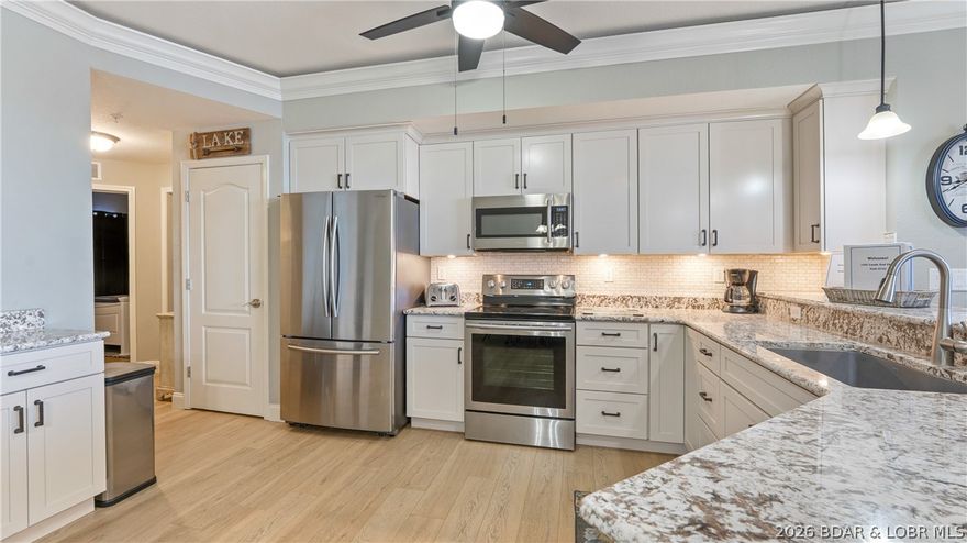 Experience the ultimate lake lifestyle in this impeccably updated 3-bedroom, 2-bathroom condo at the prestigious Lands End. From the moment you walk in—with no stairs to navigate from your car—you’re greeted by high-end finishes and a breathtaking view of the Main Channel and Grand Glaize Arm. Situated within viewing distance of the new Oasis Theme Park you'll enjoy a high-performing investment property or a private summer retreat, this turnkey gem is ready for its next chapter. Enjoy world-class community amenities including a zero-entry pool, lazy river, and playground, an additional lagoon style pool, well appointed exercise facility in the fabulous club house all while being in the most sought-after location in Osage Beach. CALL YOUR REAL ESTATE PROFESSIONAL TODAY!