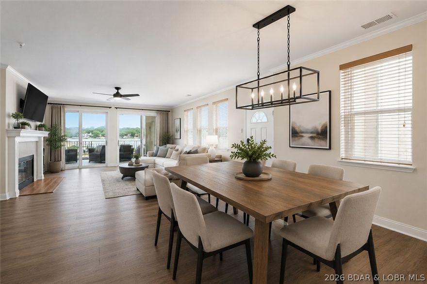 Wake up to breathtaking main channel views at the 34 Mile Marker in this spacious 4-bedroom waterfront condo. Designed for comfort and convenience, this unit features elevator access, making coming and going from your designated front row parking space to either the lakefront community pool, the community dock, or your condo effortless. The highlight? Open concept with kitchen, dining, and living room on one wing and the 2 full master bedrooms and 2 guest bedrooms on the other wing.  The favorite is always the huge screened-in deck overlooking the water which is the perfect spot to relax, entertain, and take in those incredible lake views year-round.  Just steps away, you’ll find your 12x32 boat slip, making lake days as easy as they should be.  Whether you’re looking for a full-time residence or the perfect lake getaway, this condo offers the ideal combination of space, accessibility, and unbeatable waterfront living.