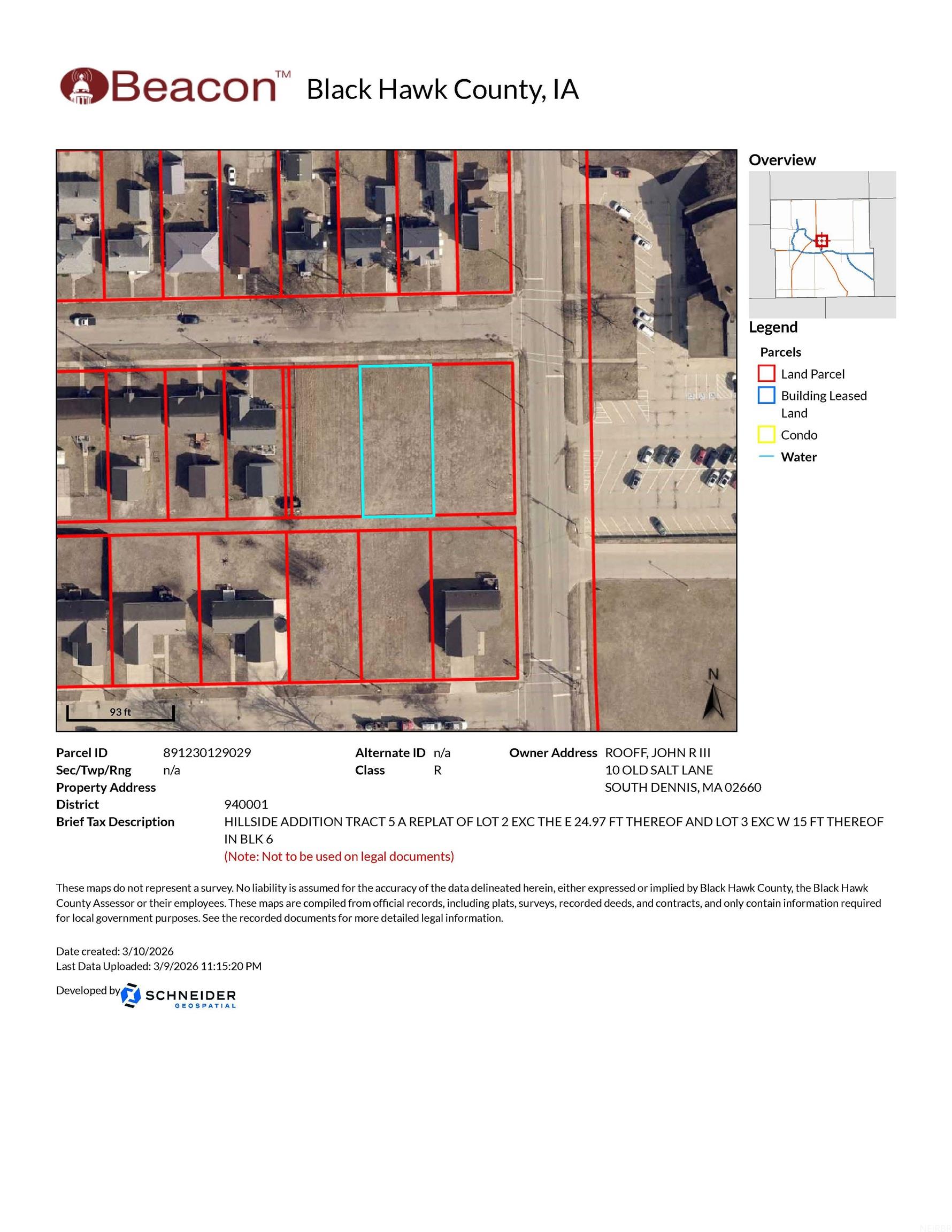 Photo 1 of 1 — Madison Parcel 891230129029, Waterloo, IA 50703